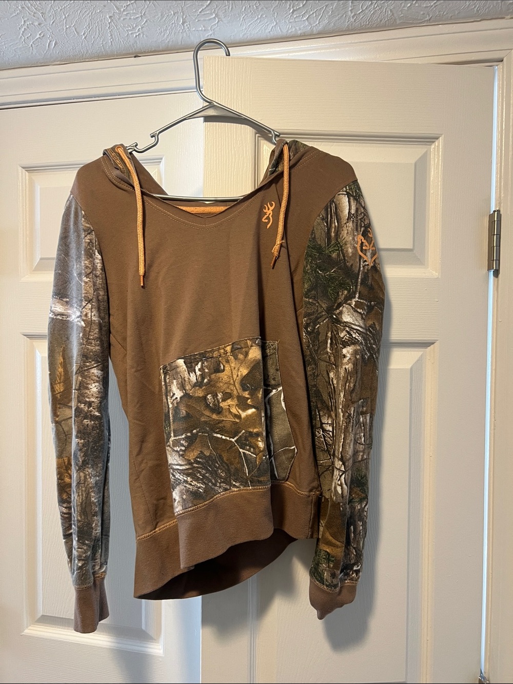 Browning Women's Brown Camo Cowl Neck Hoodie
